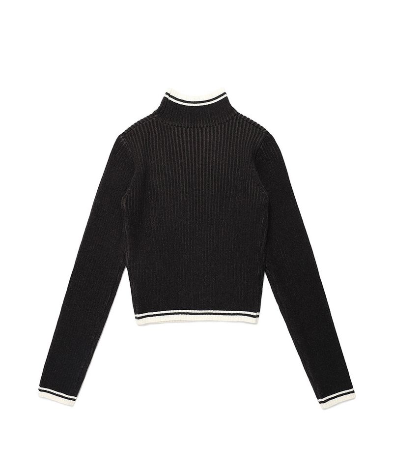 W SLAMMERS TURTLE NECK KNIT BLACK(CV2DFFK640A)