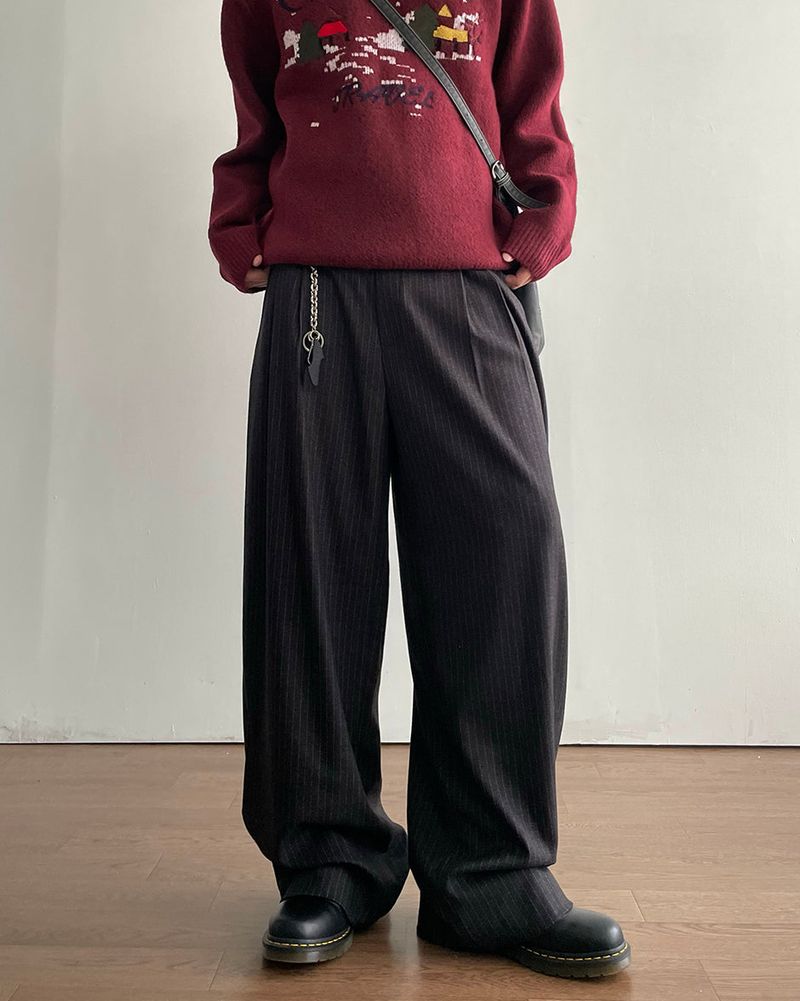 Foen Wool Stripe Slacks