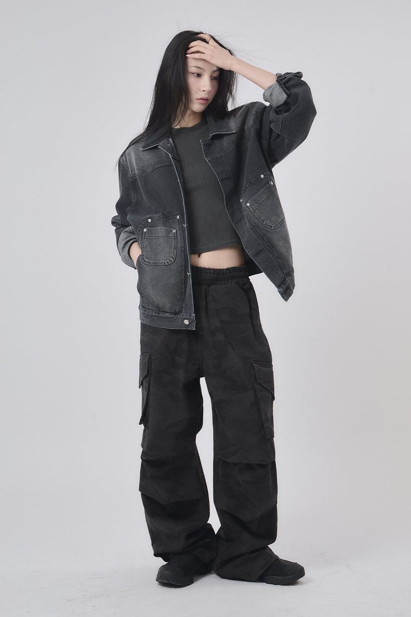Cadiz rivet trucker denim jacket
