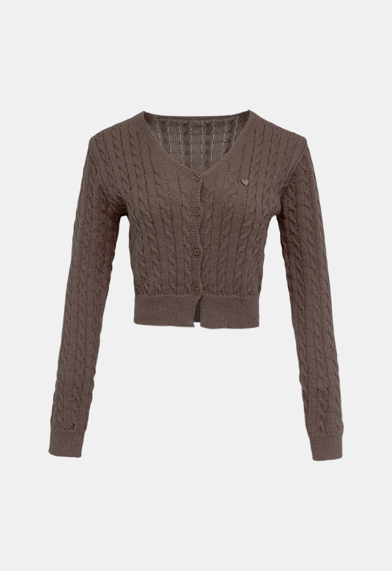 Lauren Cable Crop Cardigan