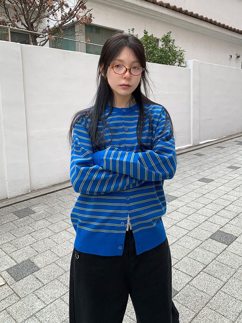 SS STRIPE CARDIGAN (3C)