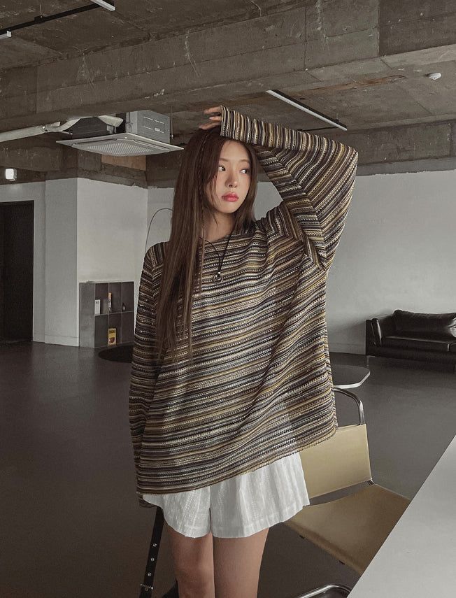 Bohemian see-through knitwear