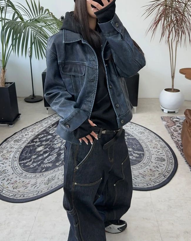 Garment Leather Tracker Jacket