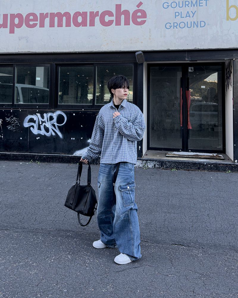 N Semi Crop Check Shirt