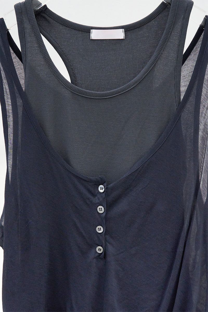 Puff layered sleeveless