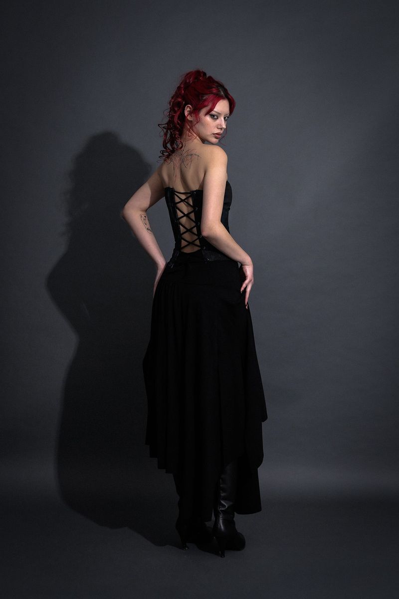 ROMANTIC PRINTED CORSET #BLACK LACE
