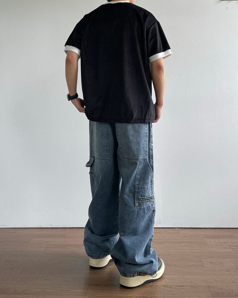 Leaf Double Knee Denim Pants