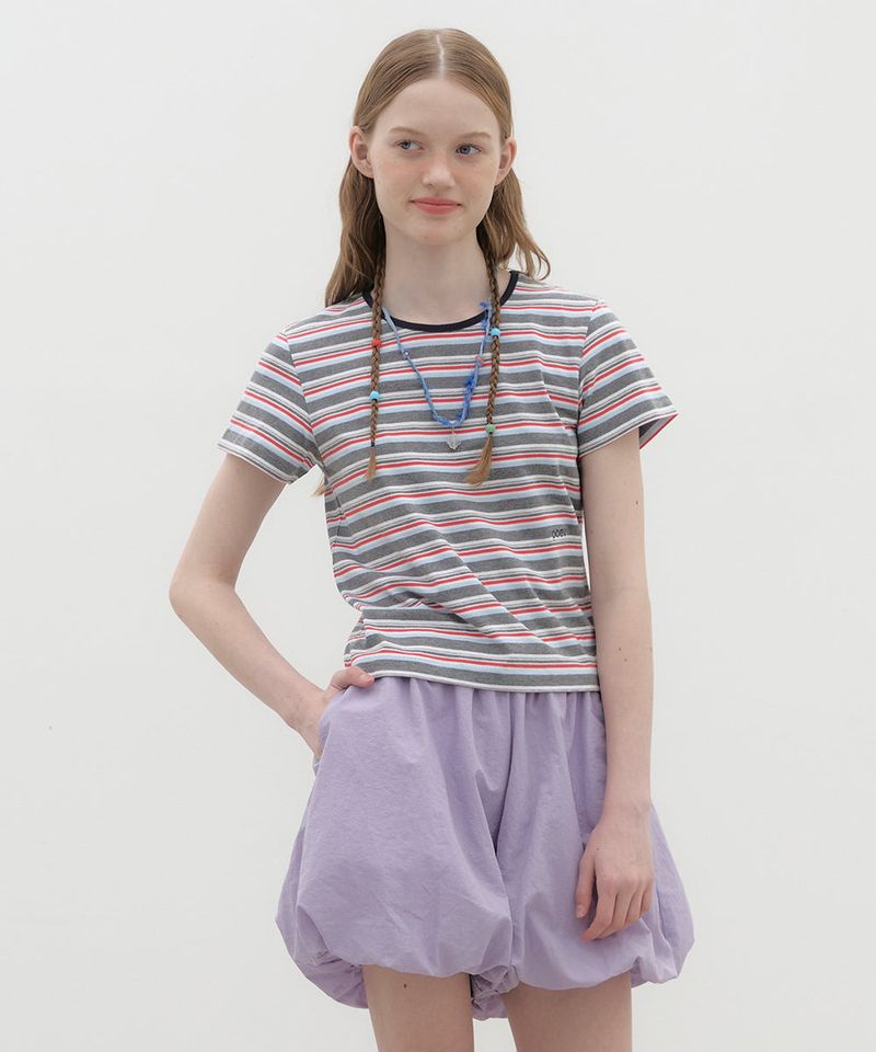 Multi Striped T-shirt - Grey