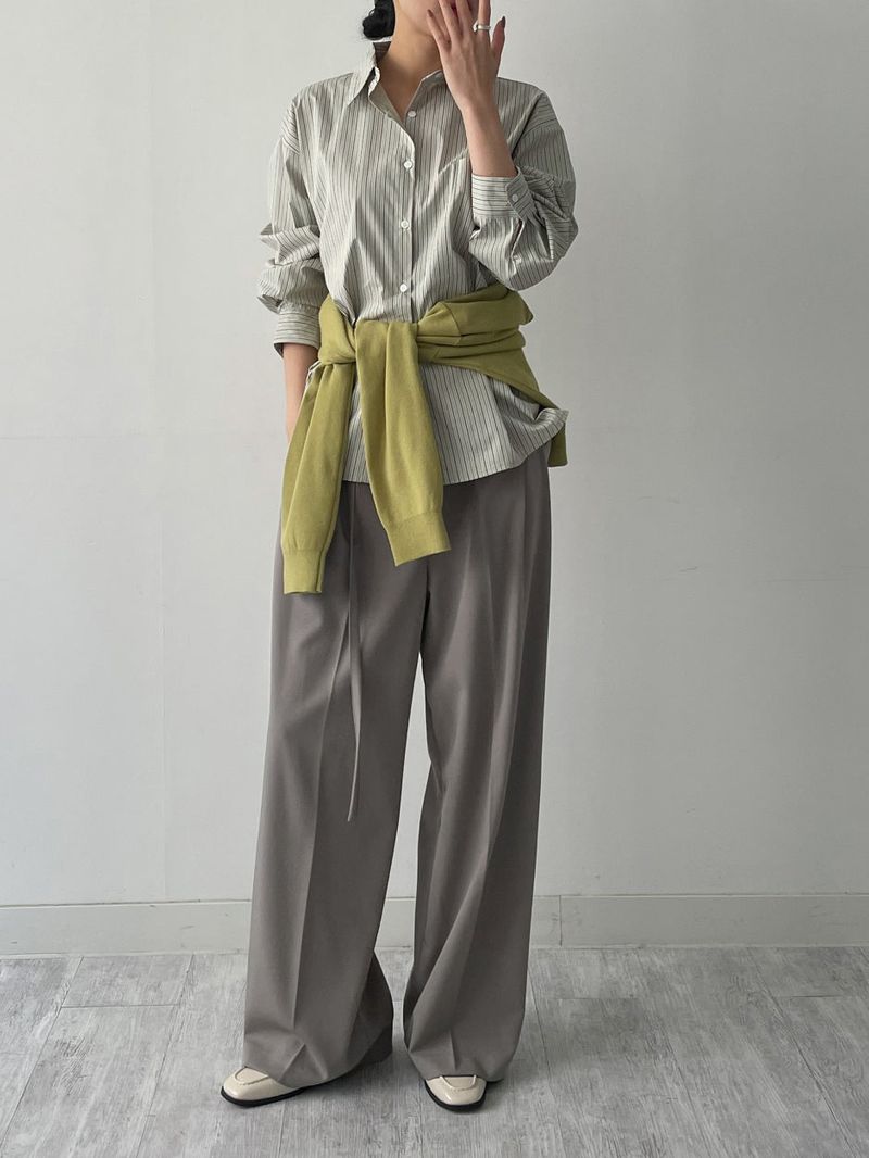 Davi Belted Wide Slacks