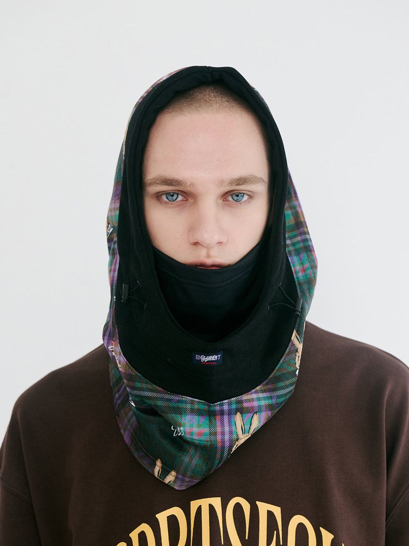 BSRABBIT(ビエスラビット)の「BSR2223FWHW009 OG HOOD CLAVA BEAR RABBIT DARK CHECK(Hats)」