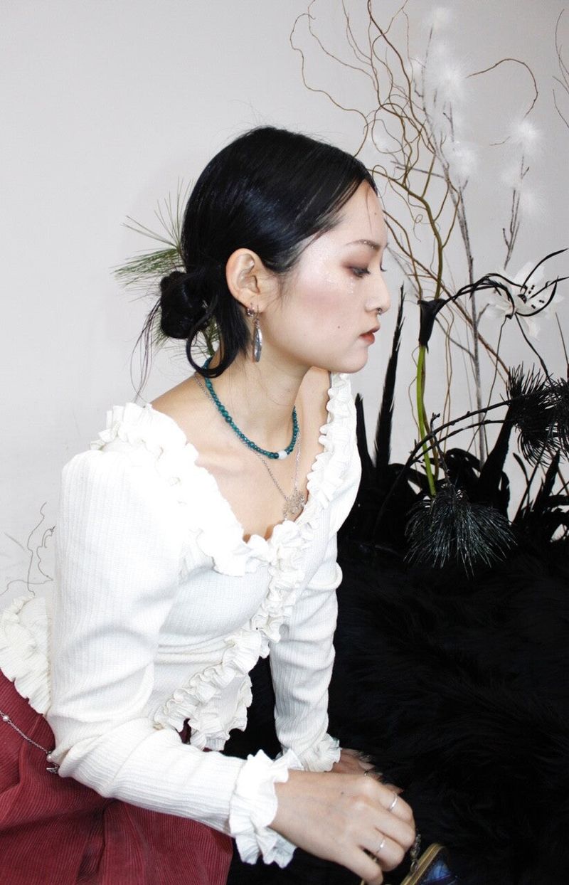 歲寒松柏 Oksurl ( 玉雪) necklace