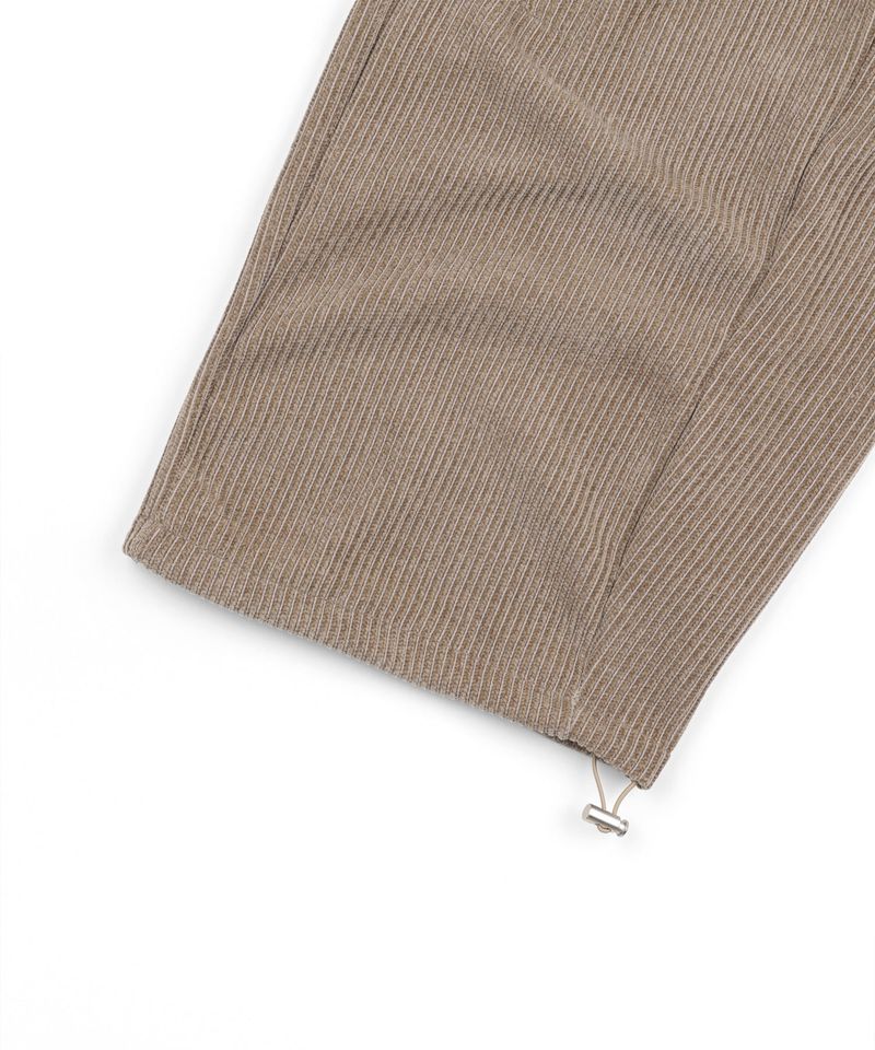Curved Corduroy Pants - Beige