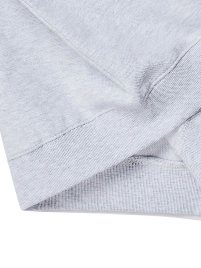 EMBLEM PATCHWORK SWEATSHIRT (HEATHER GREY)