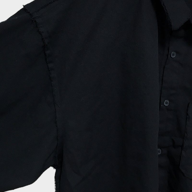 grunge plain shirt_black