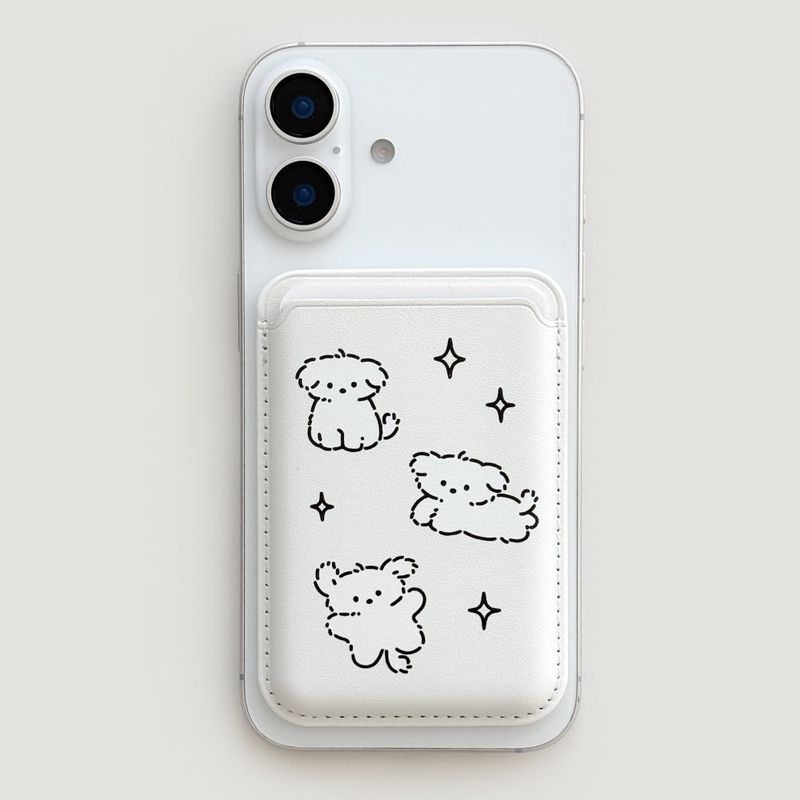 Monani Studio（モナニースタジオ）の「[Macsafe] トゥインクルパピーマグセーフレザーカードウォレット（スマホグッズ/小物）」