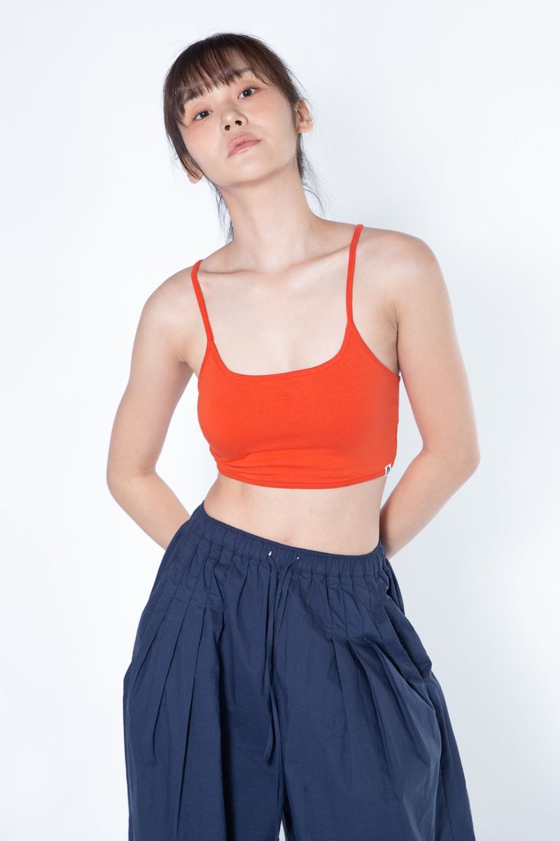 Back Tunnel Bra Top (Orange)