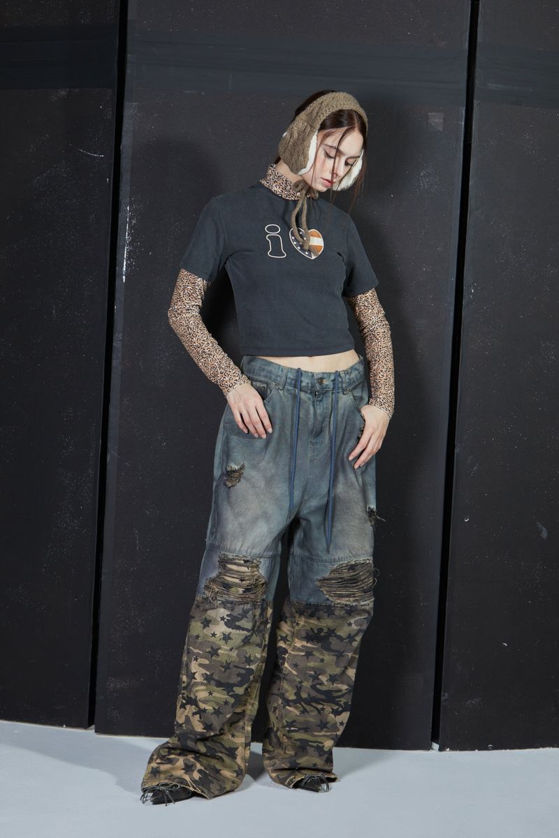 LEOPARD LAYERED T-SHIRT