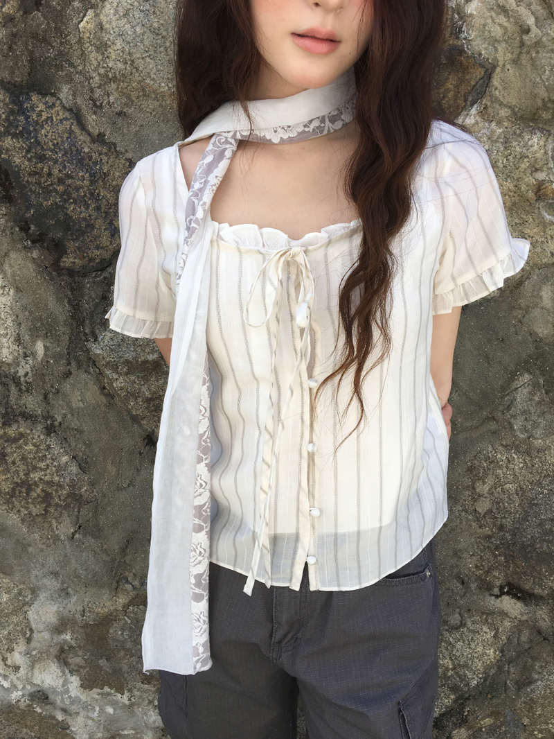 DUGGY（ダギー）の「Paul Rose Lace Scarf (3color)（Fashion Accessories）」