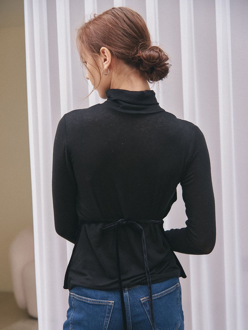 VELVET CAMI LAYERED TOP_BLACK