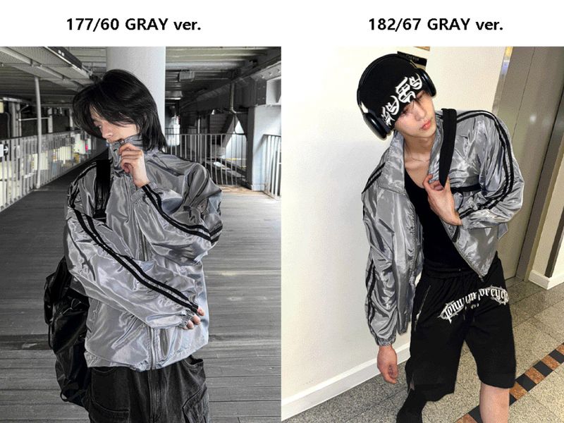 Lightweight High-Neck Side Track Wind Jacket
