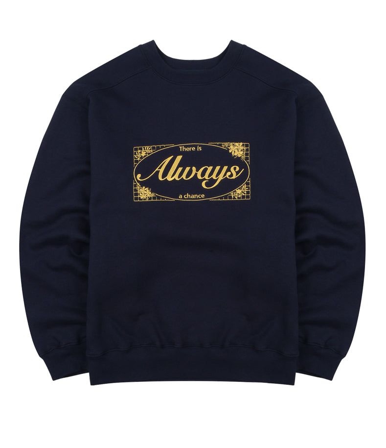 ALWAYS EMBROIDERED SWEATSHIRT(NAVY)