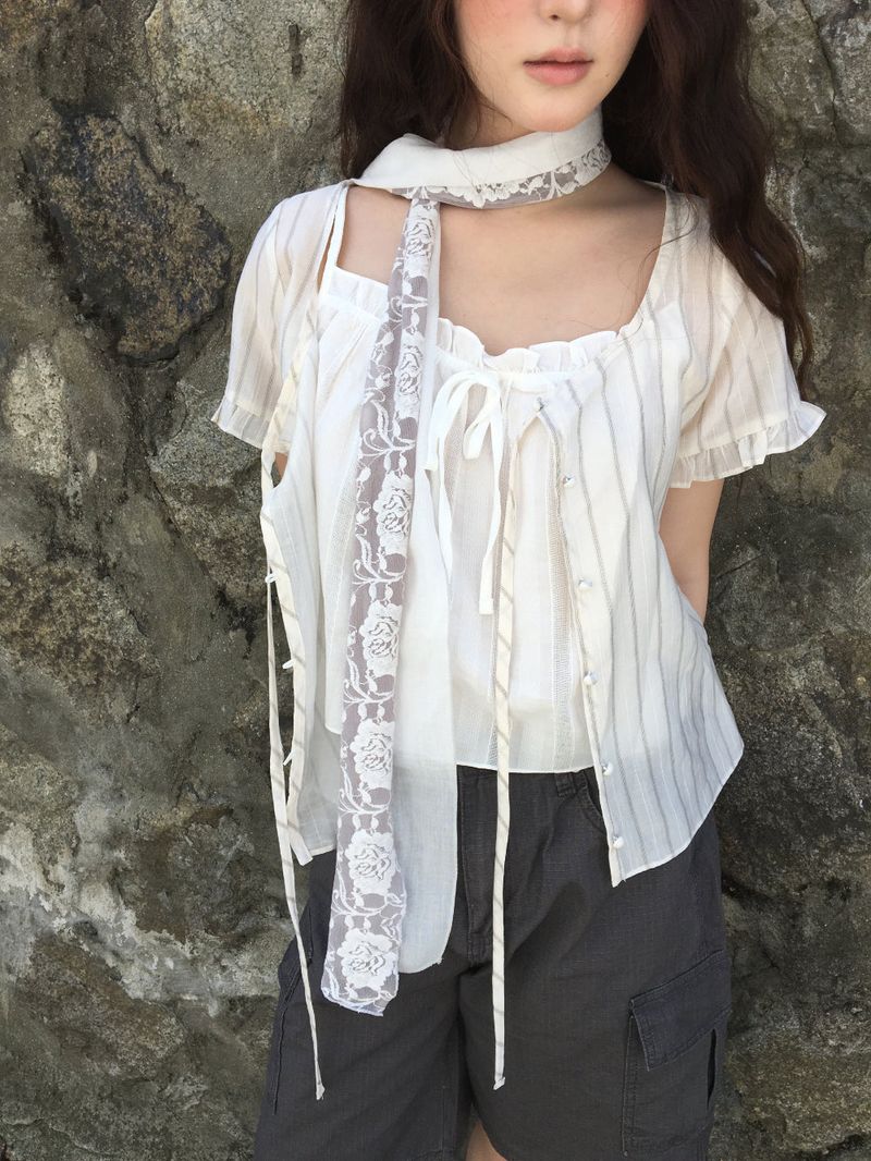 Rotik Bold Sheer Blouse (1color)