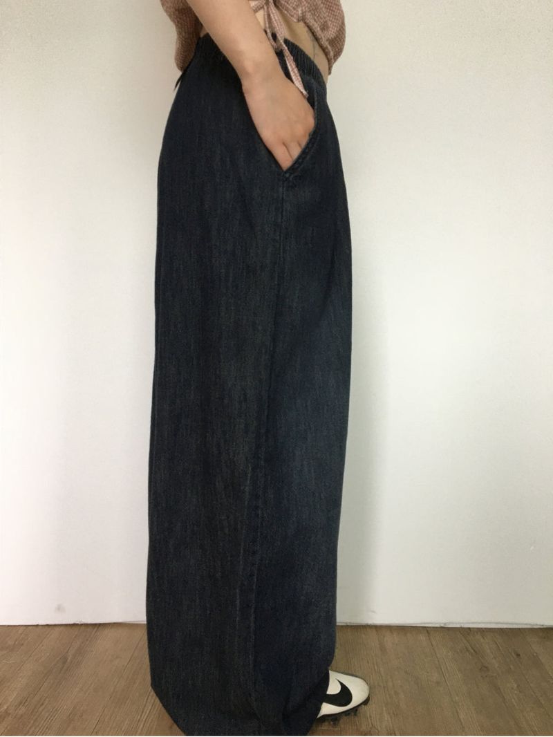 Hooded Balloon Denim Pants (2color)