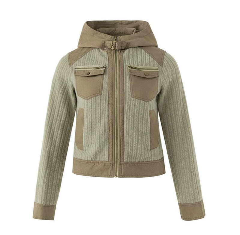 Talia Contrast Pocket Hood Zip-Up