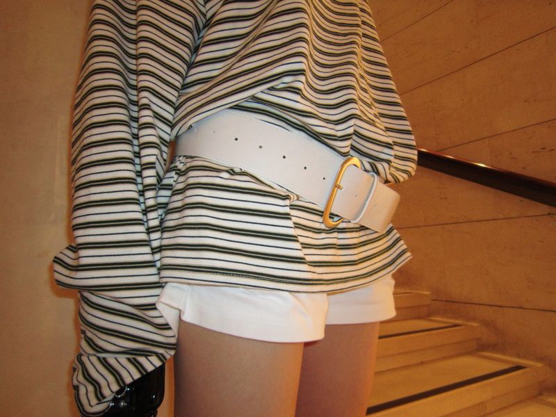 Leather lock belt