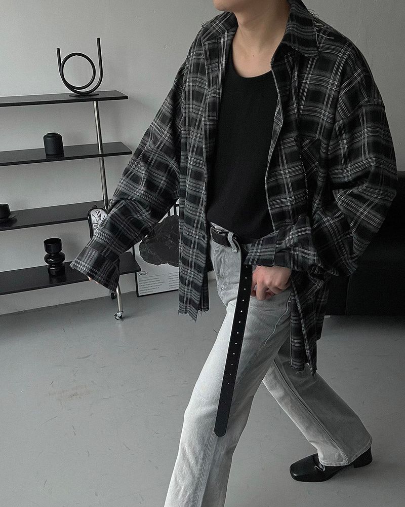 90's Prague Deck Check Over Shirt (2 colors)