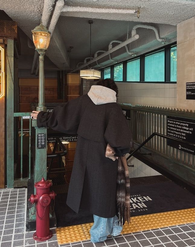 [LAN ARCHIVE] Louis Herringbone Trench Wool Coat
