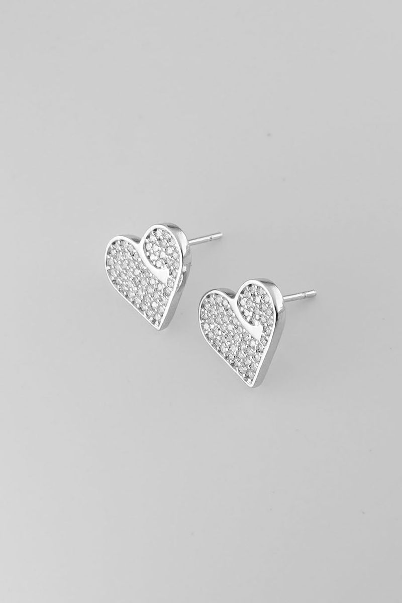 [925silver] Iconic heart earring