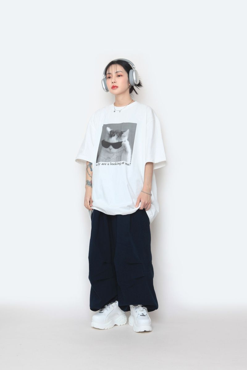Digital Cat Over Short Sleeve T