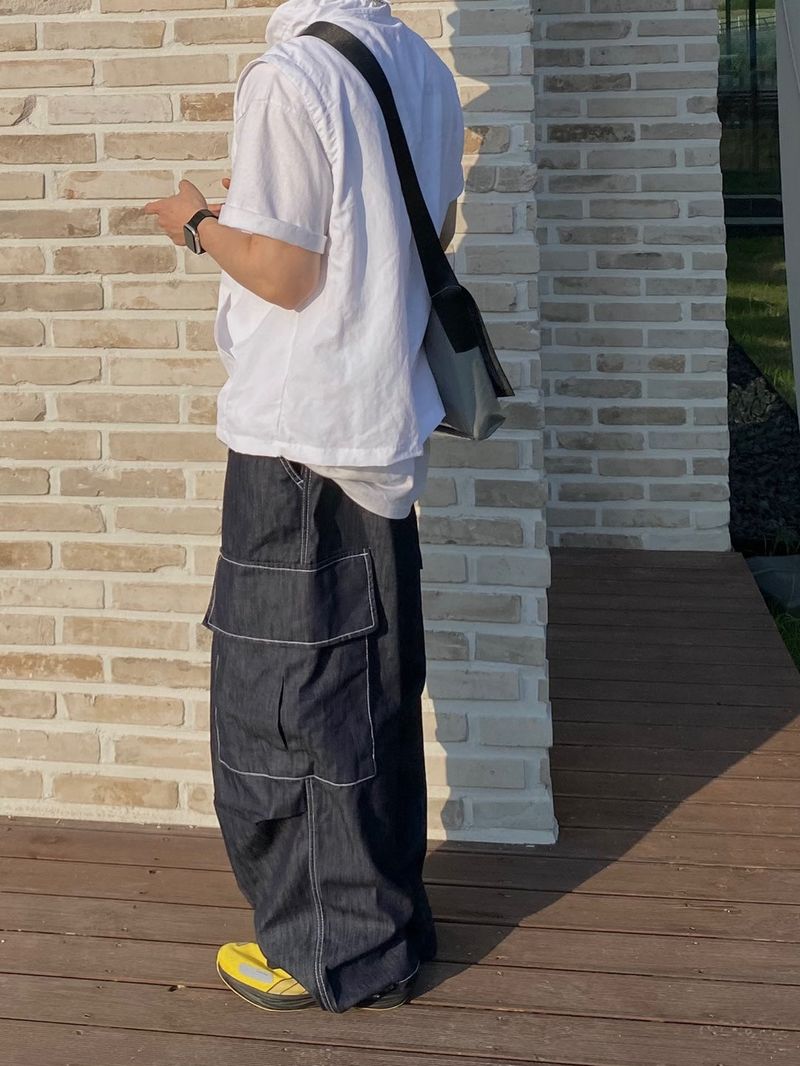 Nonfade stitch cargo balloon pants 2C