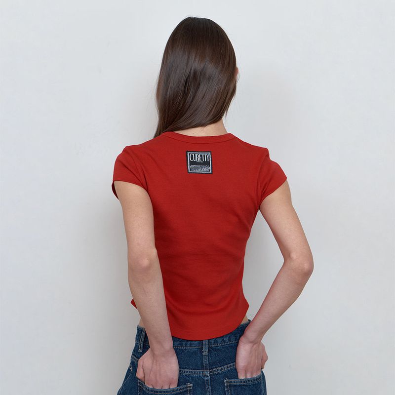 C 90S LINE BASIC T-SHIRT_RED