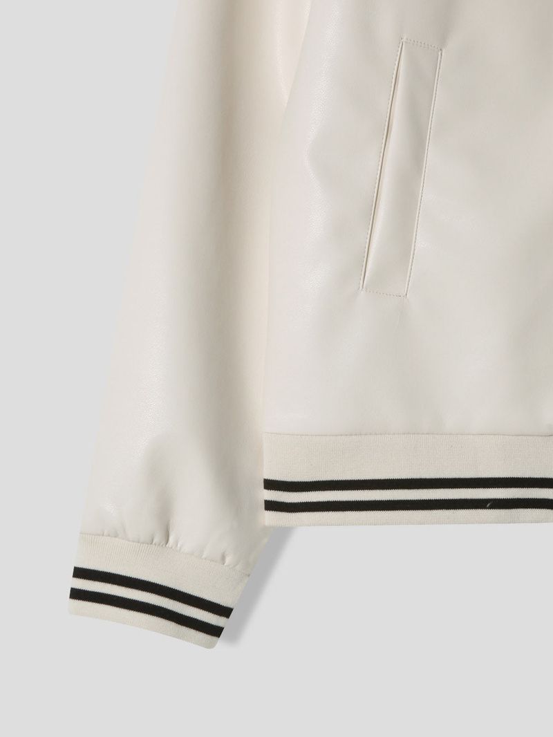 Louis Leather Sporty Crop Jacket (2 colors)