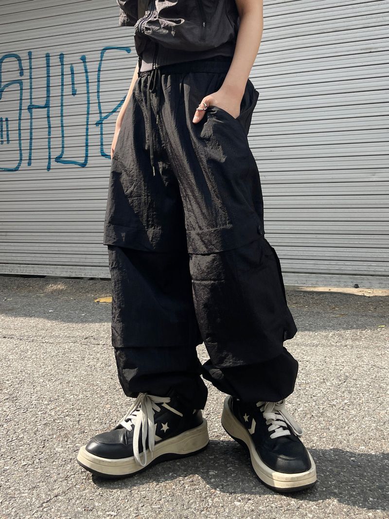 Summer nylon balloon double cargo pants