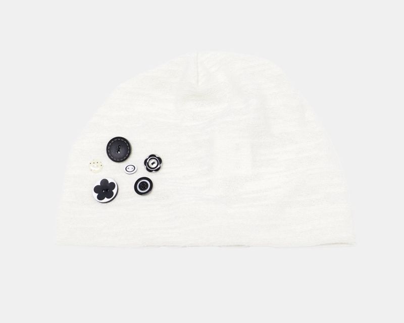 Fern Button Beanie