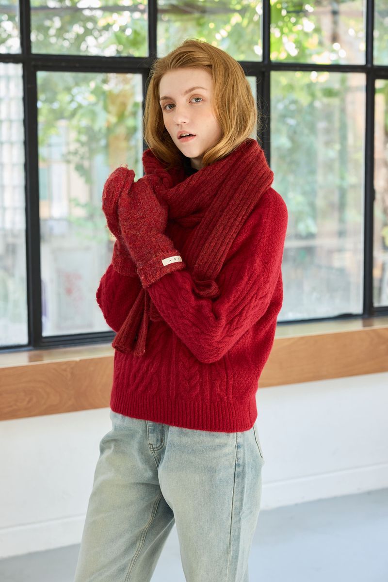 JUICY ROUND KNIT / RED
