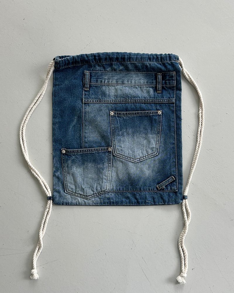 denim rope backpack