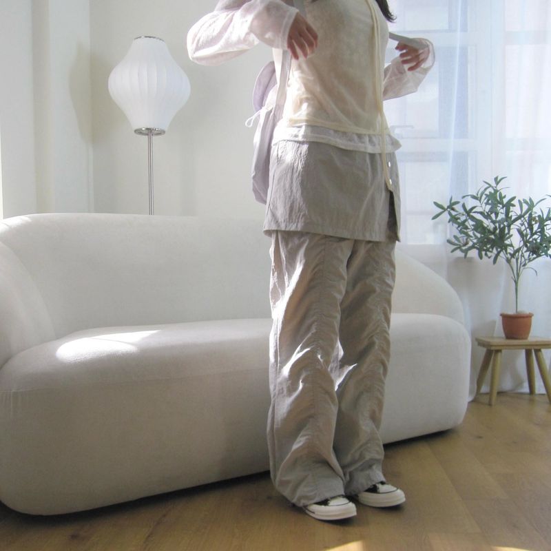 Shirred Skirt Pants