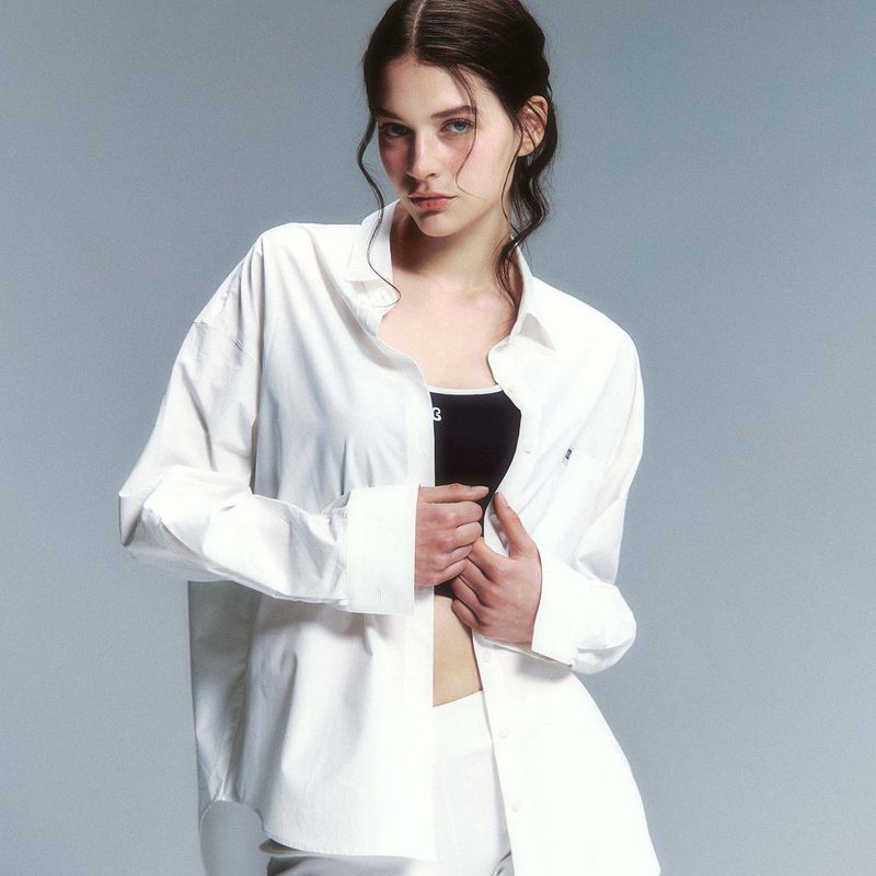 Brighten(ブライトン)の「Boyfriend Loose Fit Shirt White(Tops)」