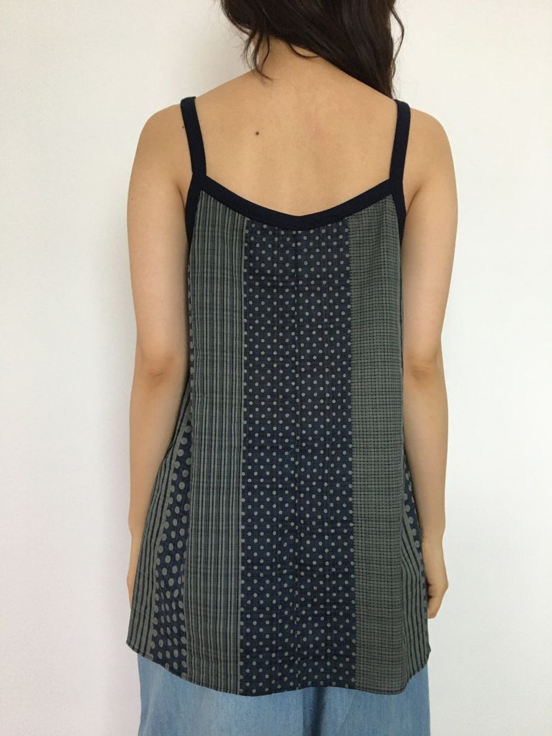 Humming Patchwork sleeveless (2color)