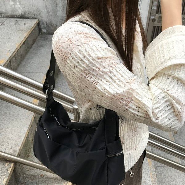 nylon medium shoulder bag