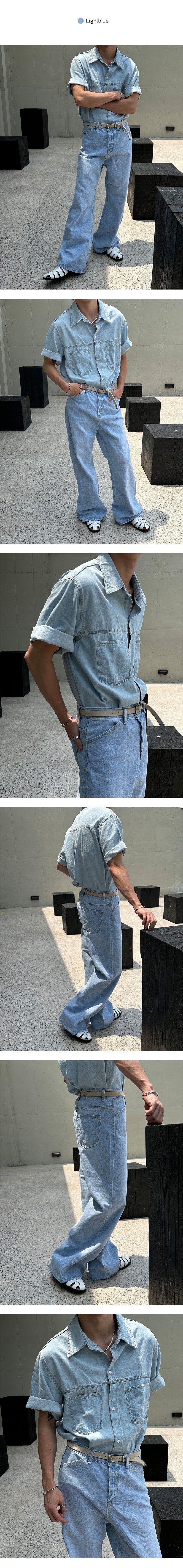 [S/S] Wide flare denim pants