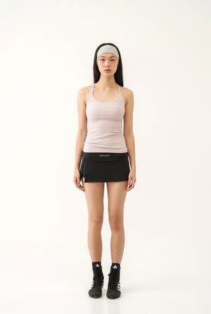 【即日発送】Jewel cross back tank top - pink 