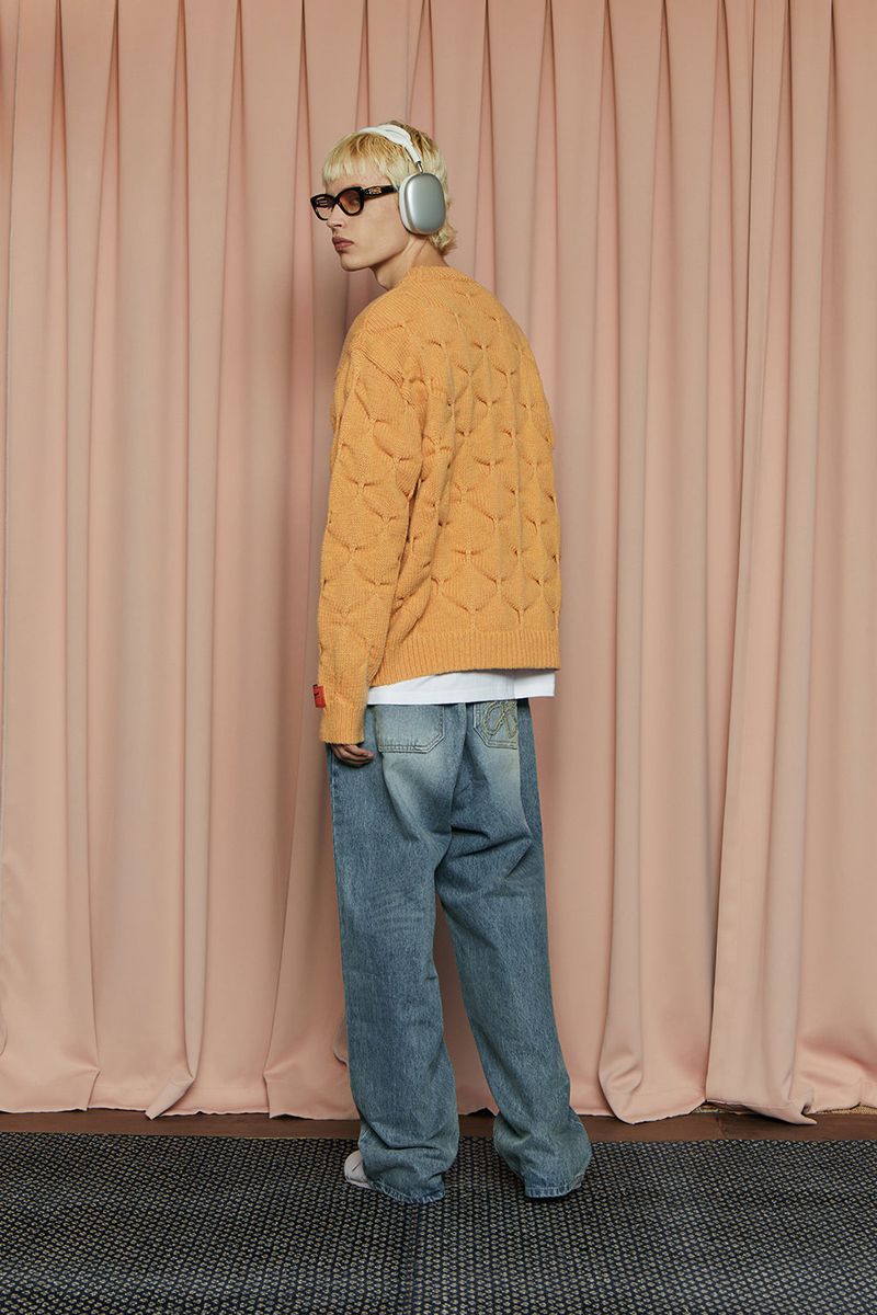 EMBOSSING CLOVER KNIT / SALMON