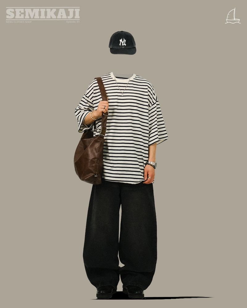 CO Back Pocket Wide Denim Pants