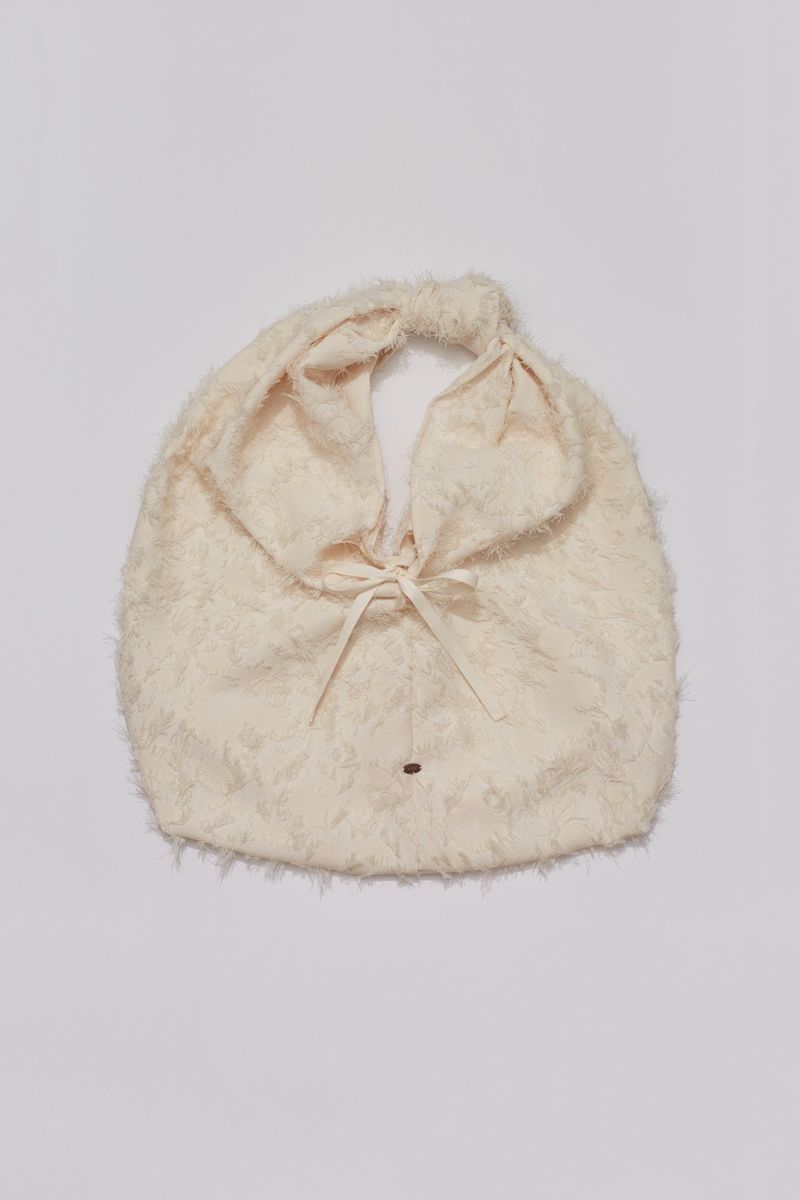 Knot Lace Shoulder Bag_Beige