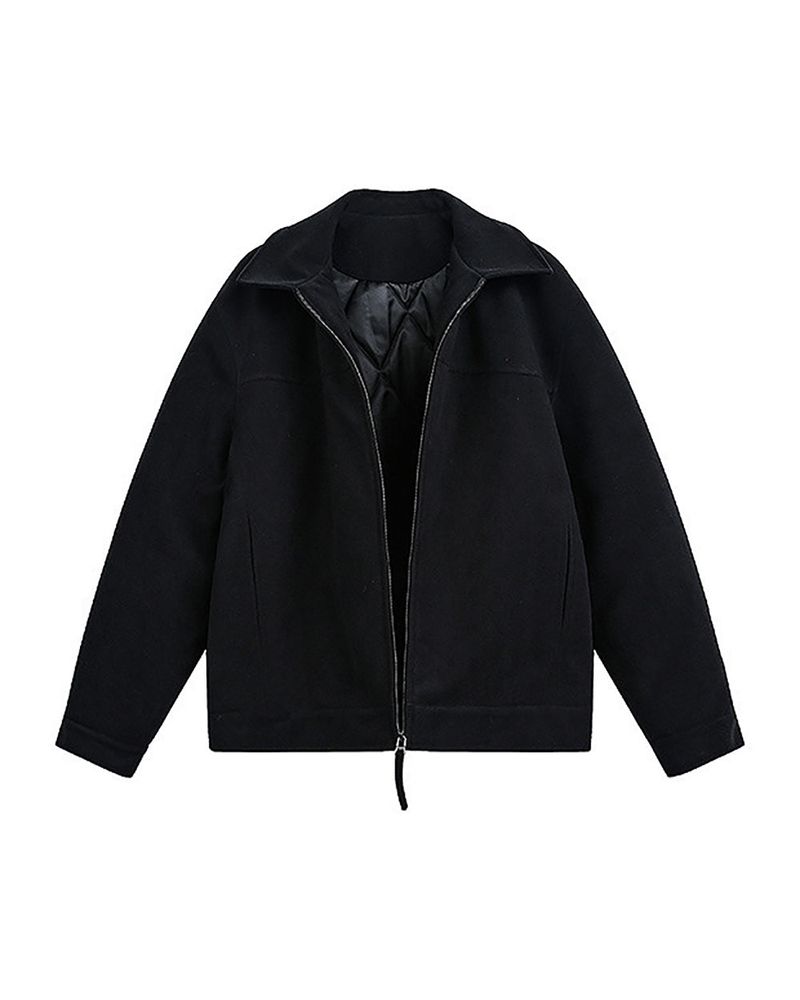 Luna suede padding jacket